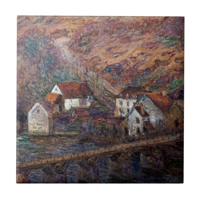 Azulejo De Cerâmica Claude Monet - A Ponte em Vervy (Frente)