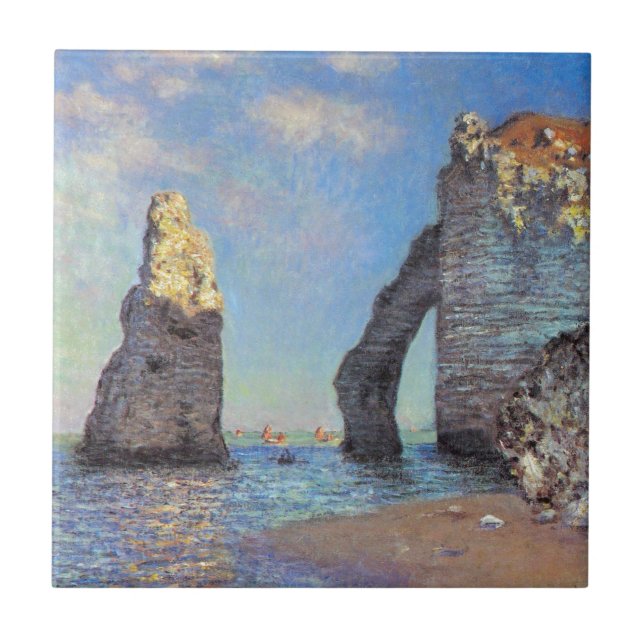 Azulejo De Cerâmica Claude Monet // As algemas de Etretat (Frente)