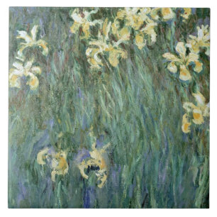Azulejo De Cerâmica Claude Monet as íris amarelas