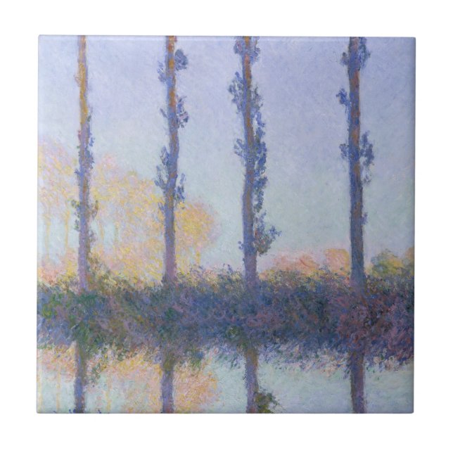 Azulejo De Cerâmica Claude Monet | As Quatro Árvores (Frente)