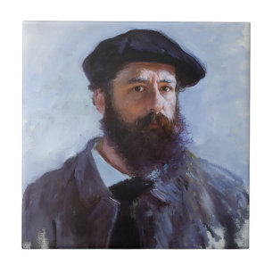 Azulejo De Cerâmica Claude Monet, Autorretrato com Boina,