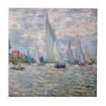 Azulejo De Cerâmica Claude Monet - Boats Regatta na Argentina<br><div class="desc">The Boats Regatta at Argenteuil / Regate a Argenteuil - Claude Monet,  Oil on Canvas,  1874</div>