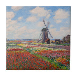 Azulejo De Cerâmica Claude Monet - Campo das Tulipas na Holanda