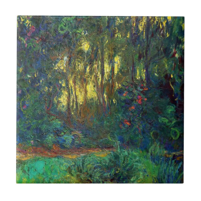 Azulejo De Cerâmica Claude Monet - Canto de um Pond com Lírios (Frente)