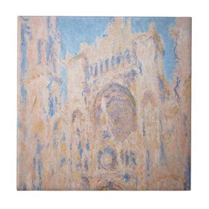 Azulejo De Cerâmica Claude Monet - Catedral de Rouen ao pôr do sol