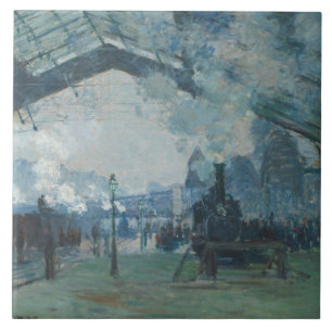 Azulejo De Cerâmica Claude Monet - chegada do trem de Normandy