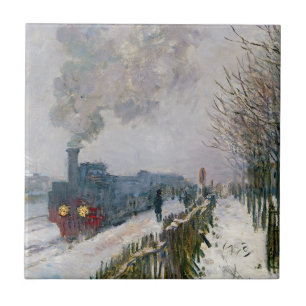 Azulejo De Cerâmica Claude Monet - Comboio na neve / A locomotiva