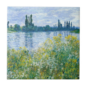 Azulejo De Cerâmica Claude Monet - Flores dos Bancos