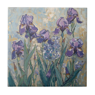 Azulejo De Cerâmica Claude Monet - Íris Lilás / Iris Mauves