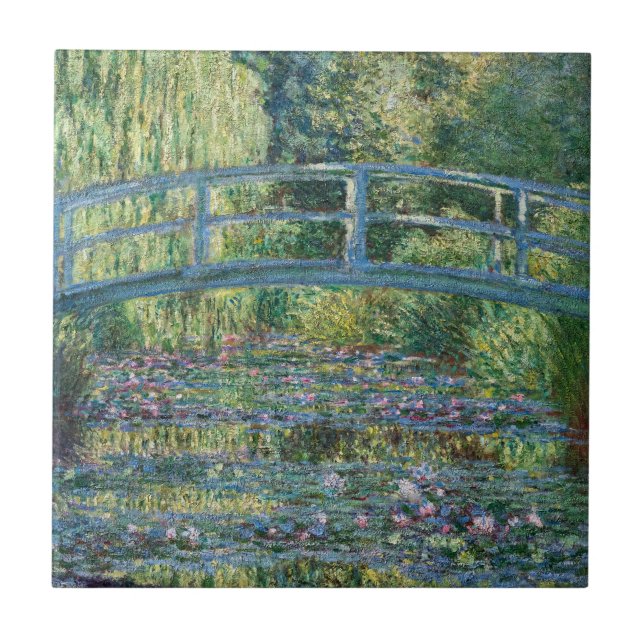 Azulejo De Cerâmica Claude Monet - Lagoa de Água Lily, Harmonia Verde (Frente)