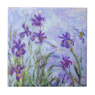 Azulejo De Cerâmica Claude Monet - Lilac Irises / Iris Mauves