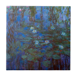 Azulejo De Cerâmica Claude Monet - Lírios Azuis
