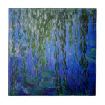 Azulejo De Cerâmica Claude Monet - Lírios d'água com salgueiro chorand<br><div class="desc">Lírios d'água com galhos salgados chorões / Ninfheas avec rameaux de saule,  por Claude Monet,  em 1916-1919</div>