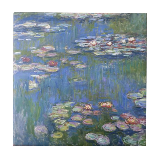 Azulejo De Cerâmica Claude Monet // Lírios De Água (Frente)