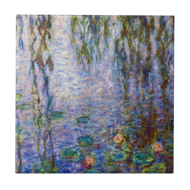 Azulejo De Cerâmica Claude Monet - Lírios Hídricos (Frente)
