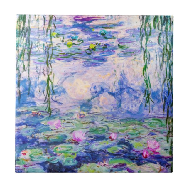 Azulejo De Cerâmica Claude Monet - Lírios/Ninfas 1919 (Frente)