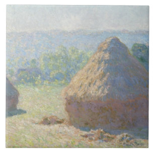 Azulejo De Cerâmica Claude Monet - monte de feno, fim do verão