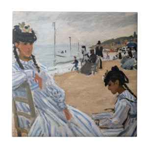 Azulejo De Cerâmica Claude Monet - Na praia em Trouville