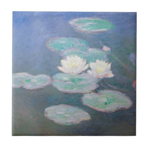 Azulejo De Cerâmica Claude Monet - Nenúfares, Efeito da Noite