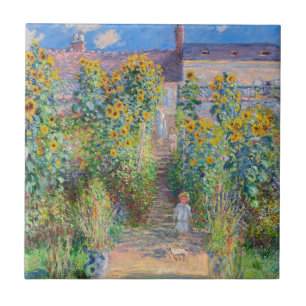 Azulejo De Cerâmica Claude Monet - O Jardim do Artista em Vetheuil