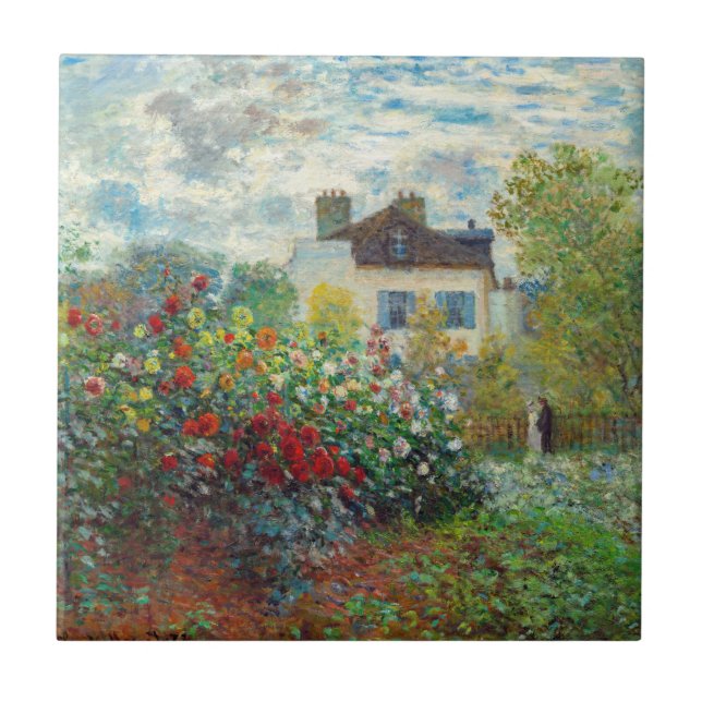 Azulejo De Cerâmica Claude Monet - O Jardim do Artista na Argentina (Frente)