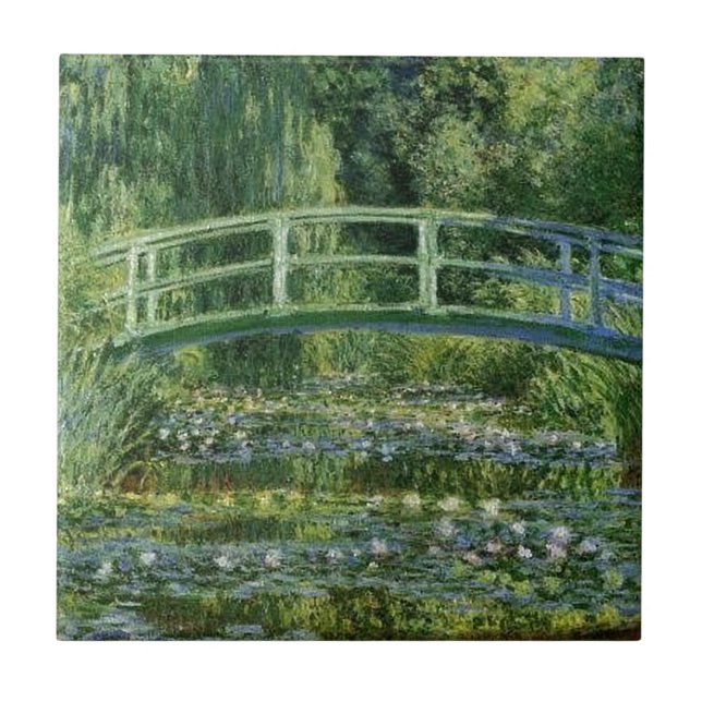 Azulejo De Cerâmica Claude Monet - ponte japonesa (Frente)
