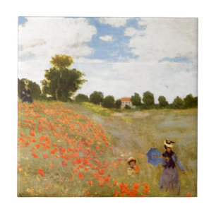 Azulejo De Cerâmica Claude Monet // Poppies selvagens