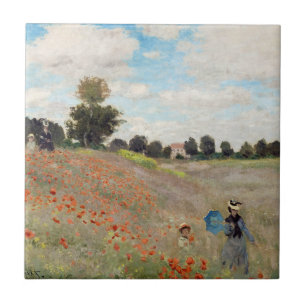 Azulejo De Cerâmica Claude Monet - Poppy Field
