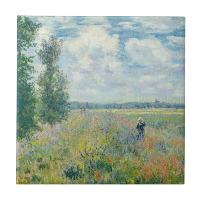 Azulejo De Cerâmica Claude Monet - Poppy Fields próximo da Argentina ( (Frente)
