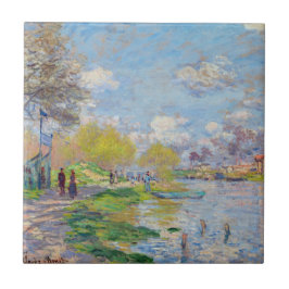 Azulejo De Cerâmica Claude Monet - Primavera do Sena