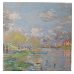 Azulejo De Cerâmica Claude Monet - primavera pelo Seine