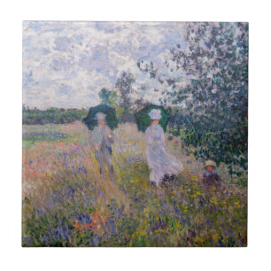 Azulejo De Cerâmica Claude Monet - Promenade perto do Argenteuil