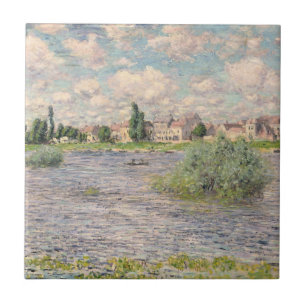 Azulejo De Cerâmica Claude Monet Seine em Lavacourt