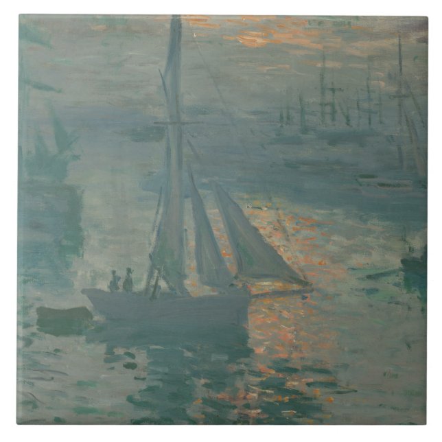 Azulejo De Cerâmica Claude Monet - Sunset (Marine) (Frente)
