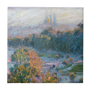 Azulejo De Cerâmica Claude Monet - Vista das Tulherias, Estudo