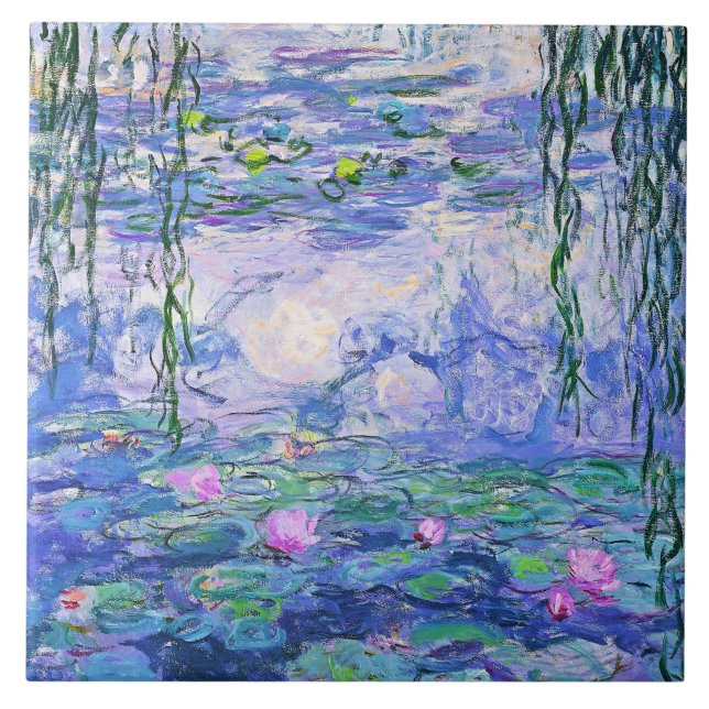 Azulejo De Cerâmica Claude Monet Water Libera A Arte Impressionante Fr (Frente)