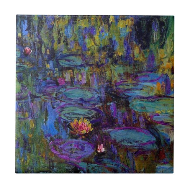 Azulejo De Cerâmica Claude Monet Water Lillies 1917 (Frente)