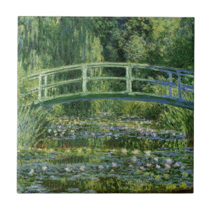Azulejo De Cerâmica Claude Monet Water Lily e Ponte Japonesa