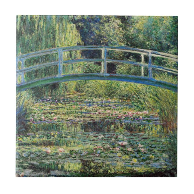 Azulejo De Cerâmica Claude Monet - Water Lily Pond & Japanesese Bridge (Frente)