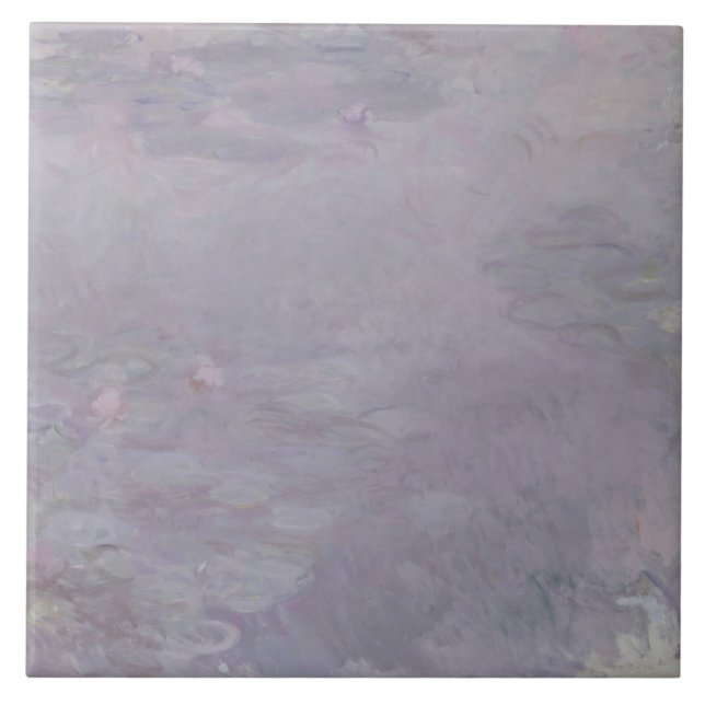 Azulejo De Cerâmica Claude Monet Waterlilies Luz-colorido | (Frente)