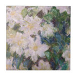 Azulejo De Cerâmica Claude Monet - White Clematis<br><div class="desc">White Clematis / Clematites Blanches - Claude Monet,  1887</div>