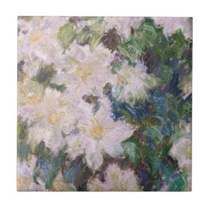 Azulejo De Cerâmica Claude Monet - White Clematis