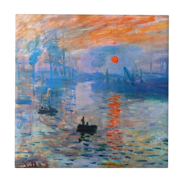 Azulejo De Cerâmica Claude Monet's Sunrise (Frente)