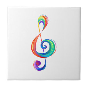 Azulejo De Cerâmica Clef (trecho de arco-íris)