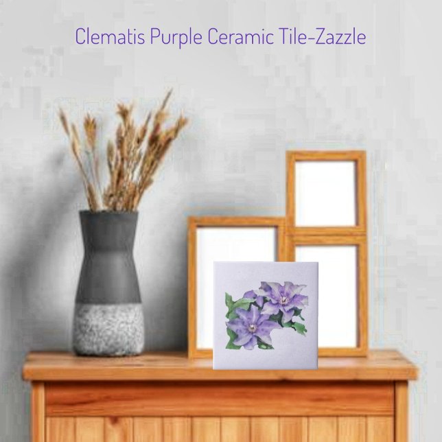 Azulejo De Cerâmica Clematis Purple (Criador carregado)