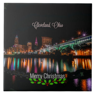 Azulejo De Cerâmica Cleveland, Ohio Christmas