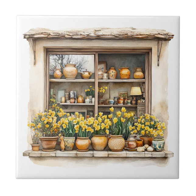 Azulejo De Cerâmica Clipart Primavera Italiana (Frente)