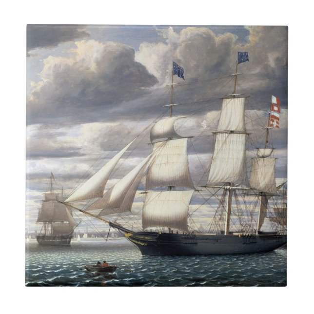 Azulejo De Cerâmica Clipper Ship Southern Cross 1851 (Frente)