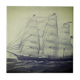 Azulejo De Cerâmica Clipper Ship Young America 1853