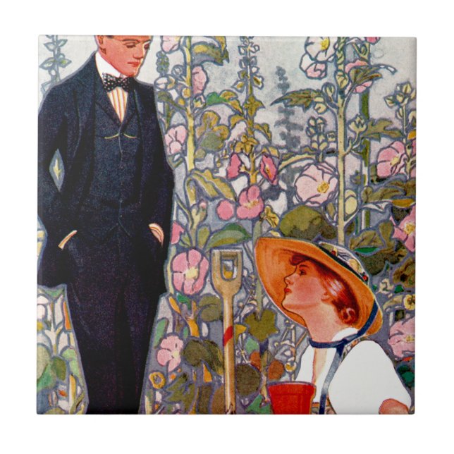 Azulejo De Cerâmica Clothesbook Quarty: Primavera e Verão de 1917 (Frente)